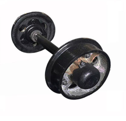 खनन गाड़ी 650mm 450mm आकार OEM के लिए कास्टिंग स्टील ट्रेन व्हील सेट: