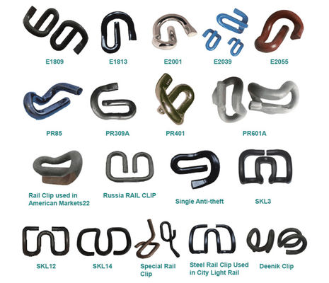 60Si2CrA Material Railroad E Clips , 44HRC Erc Rail Clip DIN 17221